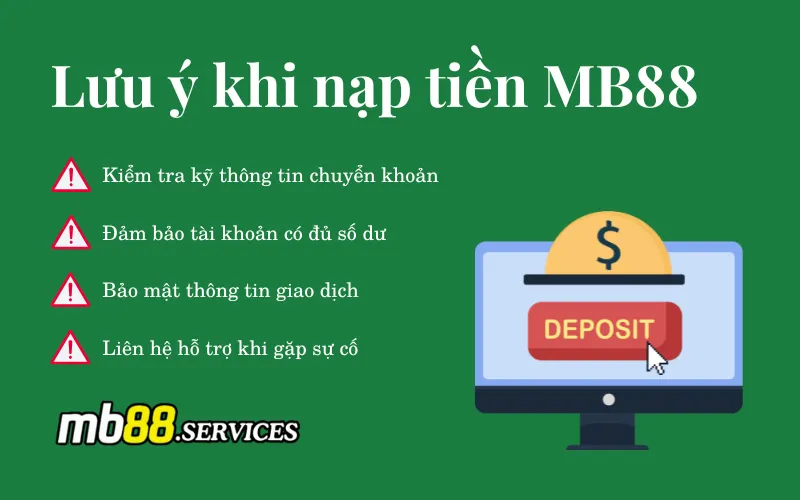 Hướng Dẫn Nạp Tiền MB88 - Các Phương Thức, Lợi Ích Và Lưu Ý