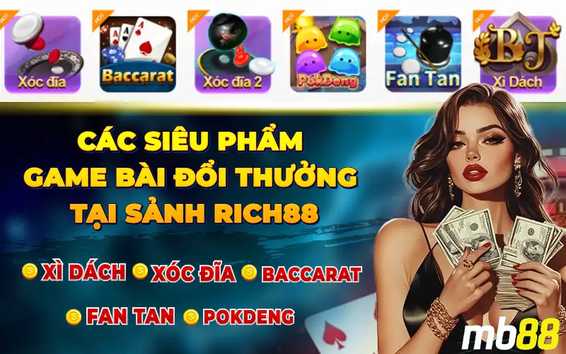 Game Bài Rich88 Tại MB88 - Siêu Phẩm Giải Trí Xanh Chín