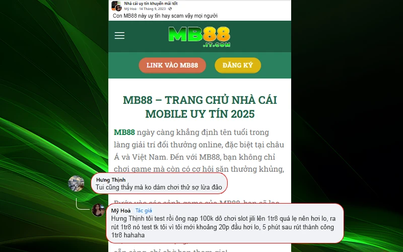 Bài Đánh Giá Về MB88 - Góc Nhìn Khách Quan Từ Dân Cá Cược